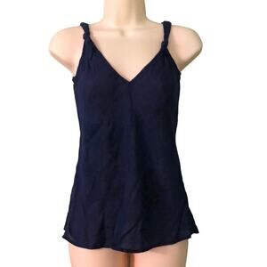 Hurley Navy Print Woven Tank Top Blouse Women XS Summer